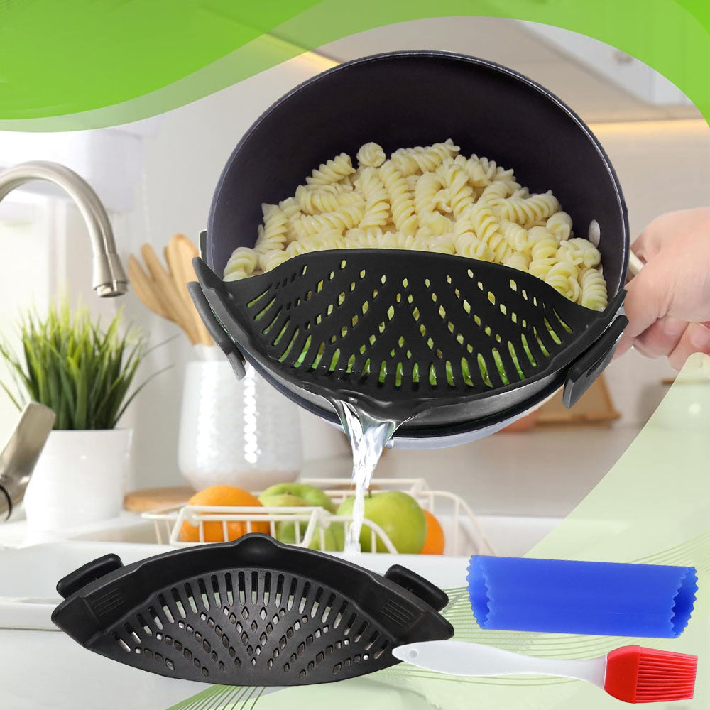 Clip-On Silicone Pot Strainer
